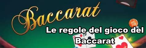 regole baccarat|baccarat gioco.